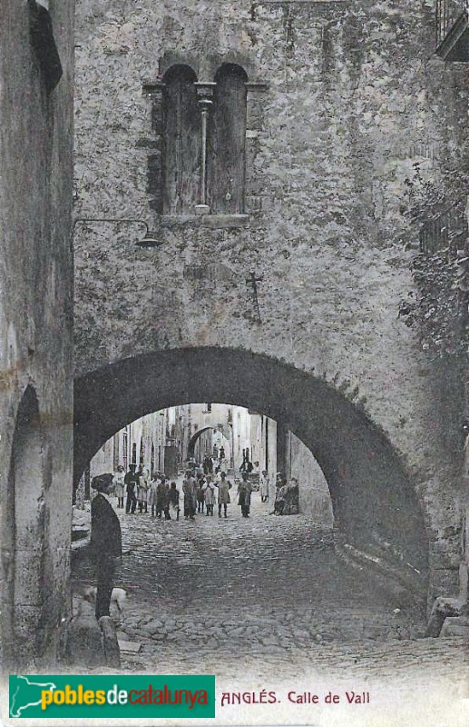 Anglès - Volta de Can Verdaguer. Postal antiga Anglès - Volta de Can Verdaguer. Postal antiga