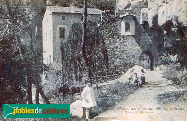 Bigues i Riells del Fai - Monestir de Sant Miquel del Fai. Postal antiga