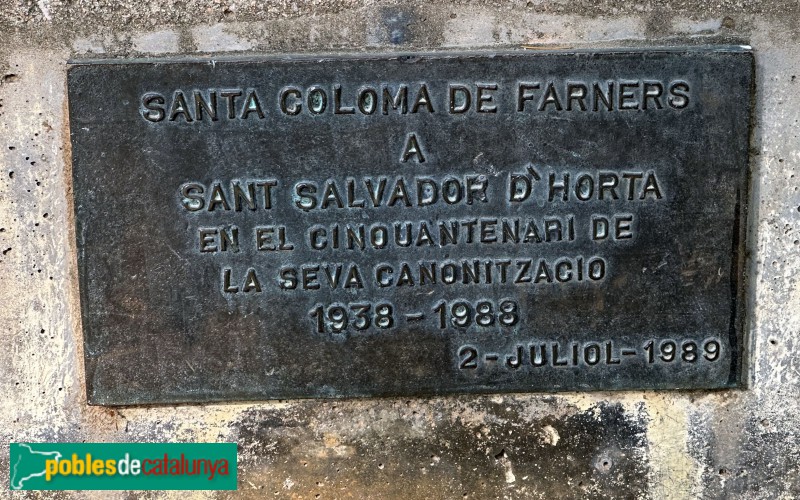 Santa Coloma de Farners - Monument a Sant Salvador d´Horta (Foto: Albert Esteves, 2024) Santa Coloma de Farners - Monument a Sant Salvador d´Horta