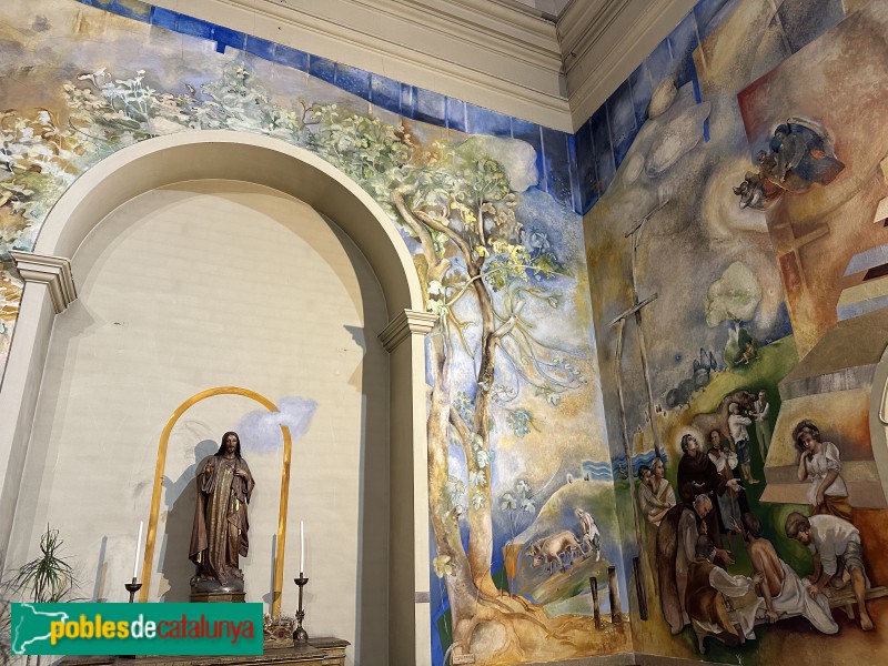Santa Coloma de Farners - Església de Santa Coloma. Pintures (Foto: Albert Esteves, 2024) Santa Coloma de Farners - Església de Santa Coloma. Pintures