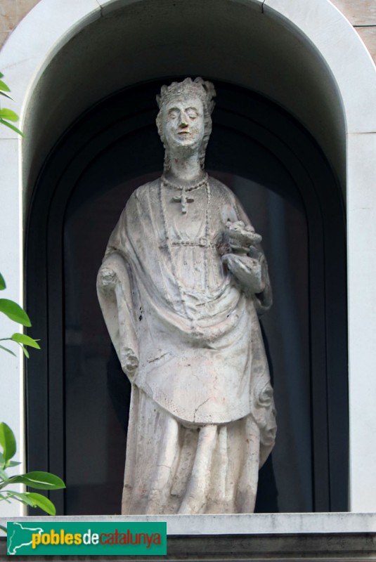 Reus - Germandat de Sant Isidre i Santa Llúcia. Imatge de la santa (Foto: Albert Esteves, 2024) Reus - Germandat de Sant Isidre i Santa Llúcia. Imatge de la santa