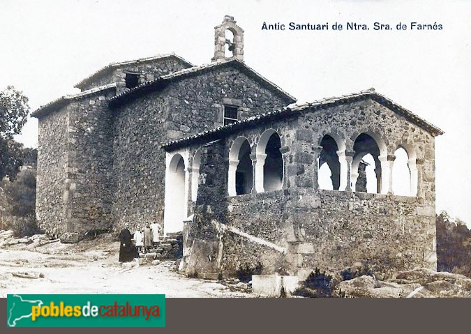 Santa Coloma de Farners - Ermita de Farners. Postal antiga Santa Coloma de Farners - Ermita de Farners. Postal antiga
