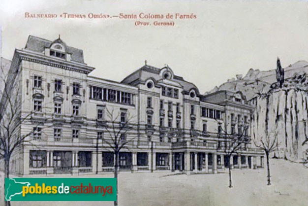 Santa Coloma de Farners - Balneari Termes Orion. Postal antiga Santa Coloma de Farners - Balneari Termes Orion. Postal antiga