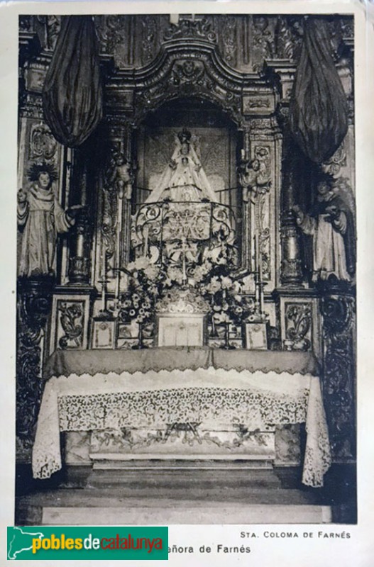 Santa Coloma de Farners - Verge de Farners. Postal antiga Santa Coloma de Farners - Verge de Farners. Postal antiga