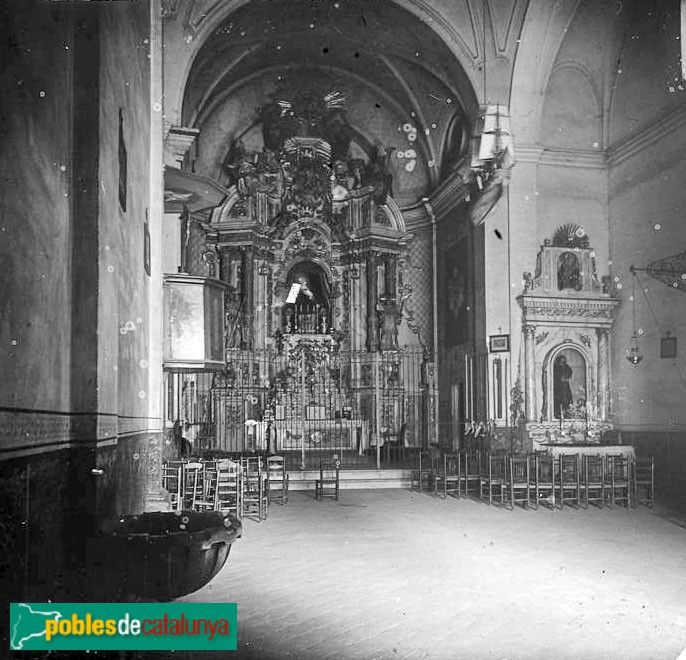 Arbúcies - Església de la Mare de Déu de la Pietat (Foto: Josep Salvany -Fons Salvany. Biblioteca de Catalunya-, 1923) Arbúcies - Església de la Mare de Déu de la Pietat
