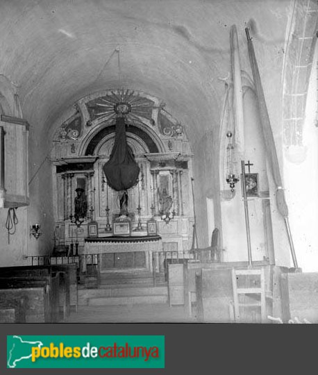 Arbúcies - Església de Sant Mateu de Joanet (Foto: <i>Antoni Bartomeus -Arxiu Fotogràfic Centre Excursionista de Catalunya-</i>, 1897-1920) Arbúcies - Església de Sant Mateu de Joanet