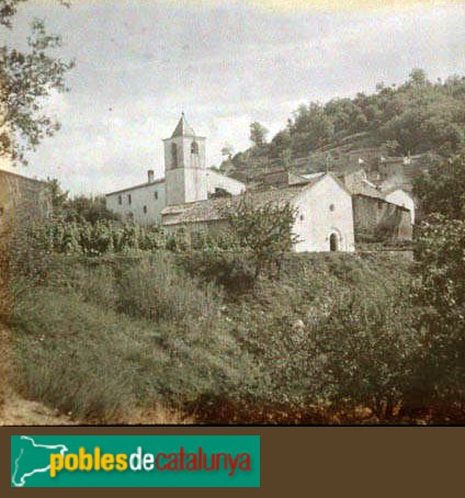 Arbúcies - Església de Sant Mateu de Joanet (Foto: <i>Manuel Genovart -Arxiu Fotogràfic Centre Excursionista de Catalunya-</i>, 1929) Arbúcies - Església de Sant Mateu de Joanet