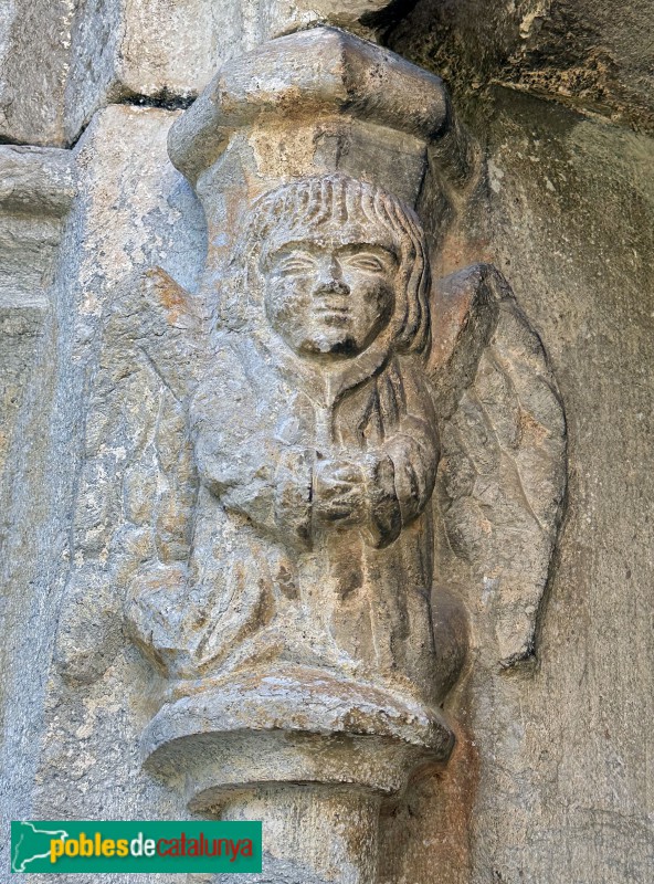 Quart - Església de Sant Sadurní de Palol. Detall porta (Foto: Albert Esteves, 2024) Quart - Església de Sant Sadurní de Palol. Detall porta