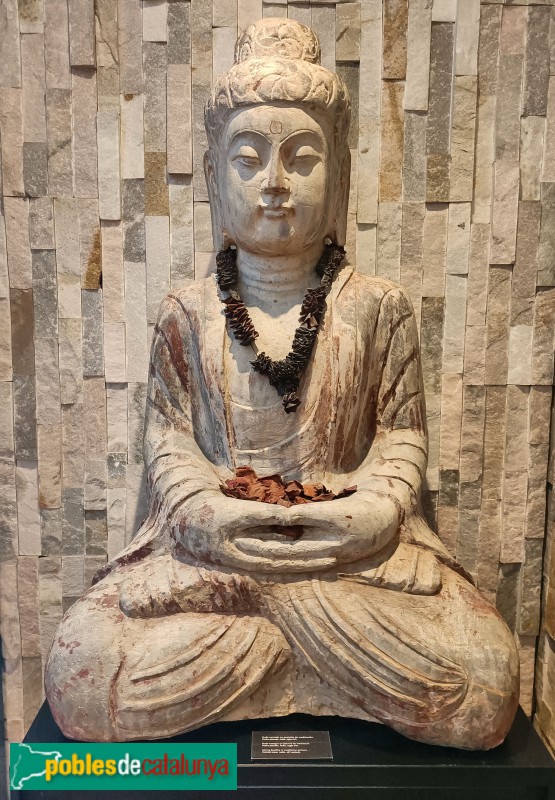 Col·lecció Jordi Clos - Buda en meditació. Pedra pintada. India. Segle XVI