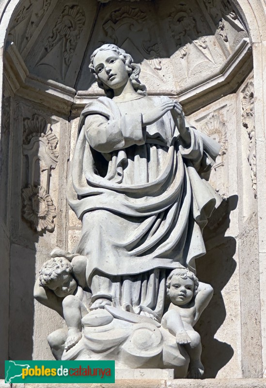 Les Borges del Camp - Església de l'Assumpció de Santa Maria. Imatge de Santa Maria (Foto: Albert Esteves, 2024) Les Borges del Camp - Església de l'Assumpció de Santa Maria. Imatge de Santa Maria