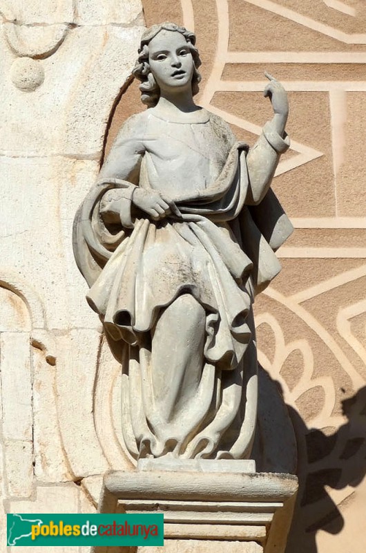 Les Borges del Camp - Església de l'Assumpció de Santa Maria. Imatge d'un àngel (Foto: Albert Esteves, 2024) Les Borges del Camp - Església de l'Assumpció de Santa Maria. Imatge d'un àngel