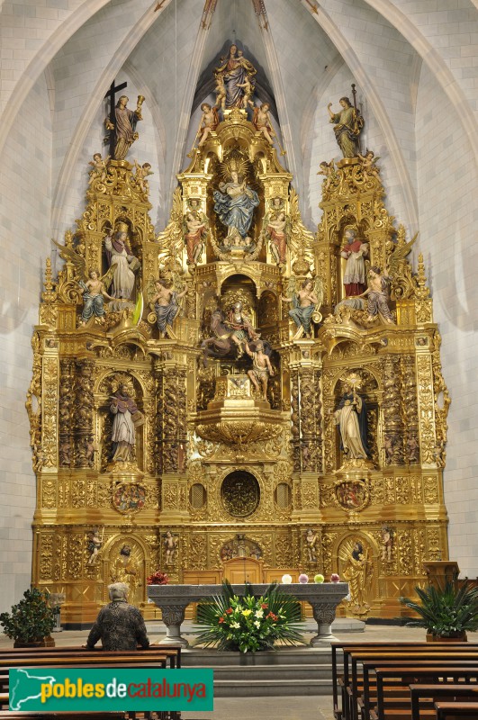 Cassà de la Selva - Església de Sant Martí. Retaule barroc reconstruït (Foto: <i>Jordi Contijoch -calaix.gencat.cat-</i>, 2013) Cassà de la Selva - Església de Sant Martí. Retaule barroc reconstruït