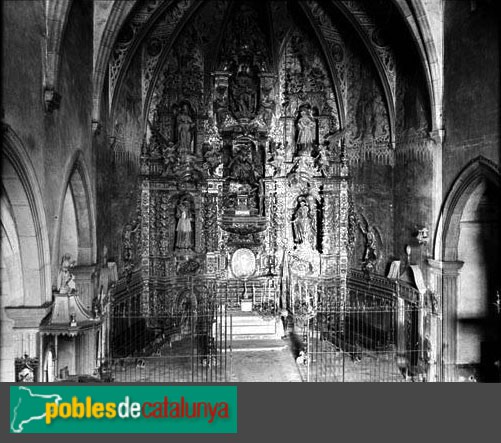 Cassà de la Selva - Església de Sant Martí. Retaule barroc (Foto: <i>Carles Fargas -Arxiu Fotogràfic Centre Excursionista de Catalunya-</i>, 1921) Cassà de la Selva - Església de Sant Martí. Retaule barroc