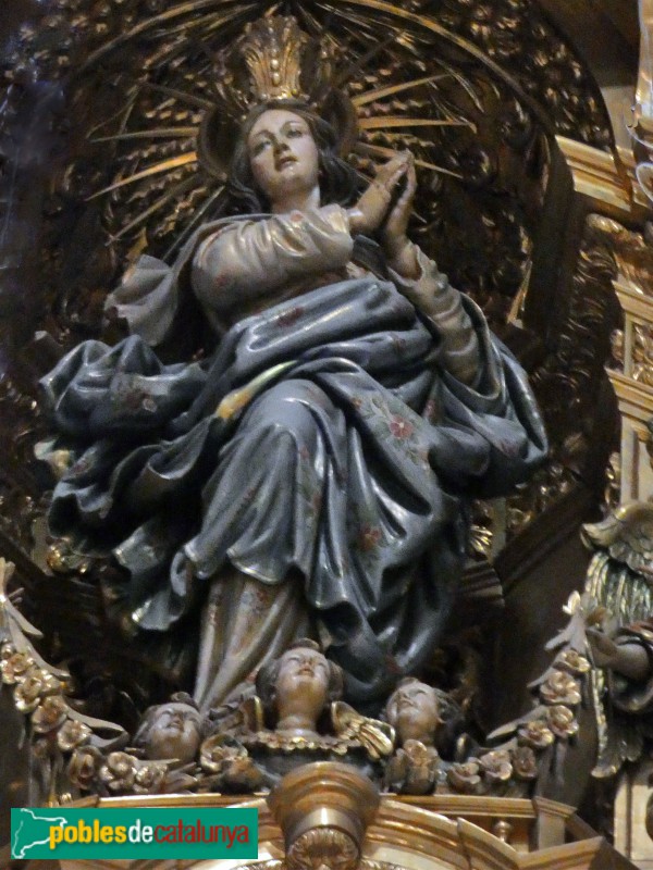 Cassà de la Selva - Església de Sant Martí. Retaule barroc reconstruït (Foto: Albert Esteves, 2025) Cassà de la Selva - Església de Sant Martí. Retaule barroc reconstruït