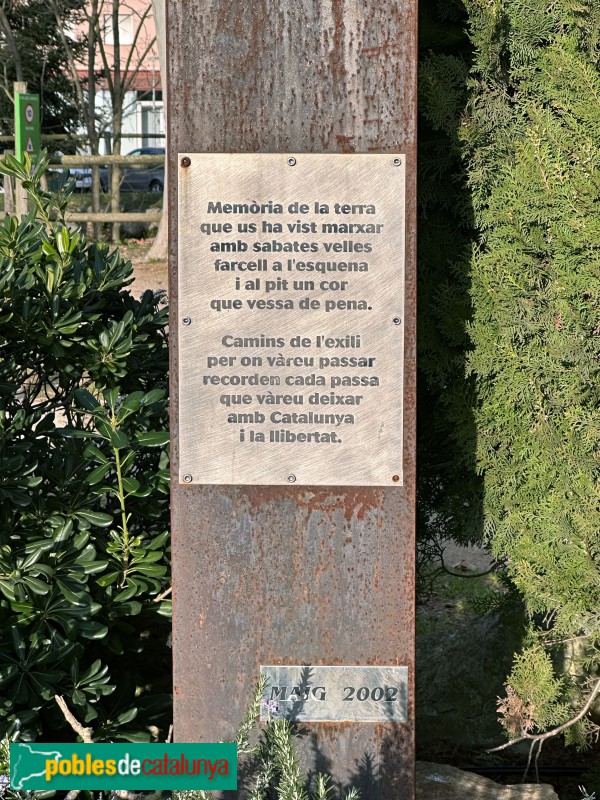 Llagostera - Monument a l'Exili
