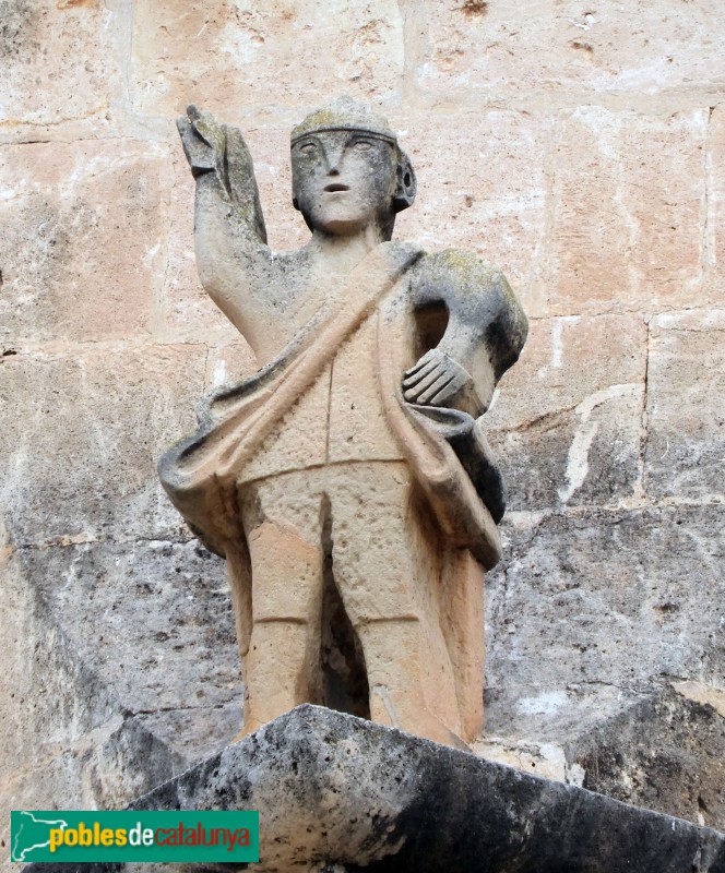 La Pobla de Montornès - Església de Santa Maria. Escultura (Foto: Valentí Pons, 2025) La Pobla de Montornès - Església de Santa Maria. Escultura