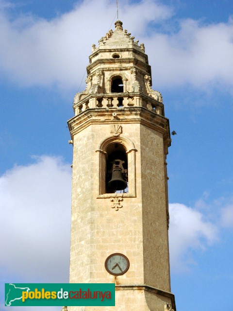 La Pobla de Montornès - Campanar de l'església de Santa Maria (Foto: Albert Esteves, 2007) La Pobla de Montornès - Campanar de l'església de Santa Maria