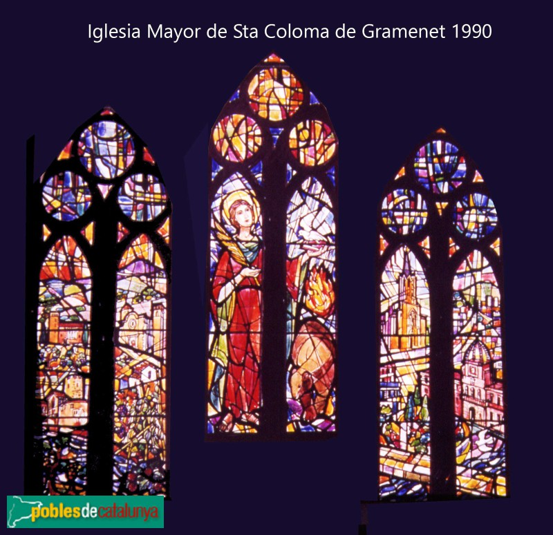 Santa Coloma de Gramenet - Església Major. Vitralls