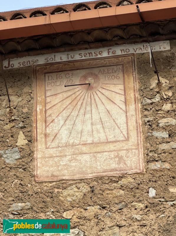 Vallirana - Església de Sant Mateu. Rellotge de sol