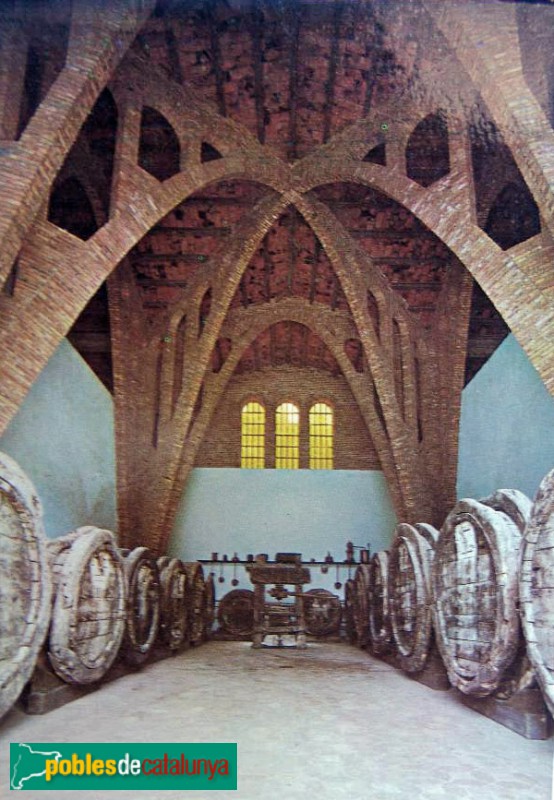 Cervelló - Caves Rondel. Postal antiga