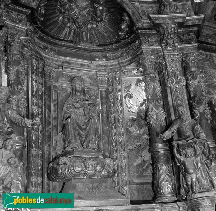 Alforja - Església de Sant Miquel. Detall del retaule barroc destruït