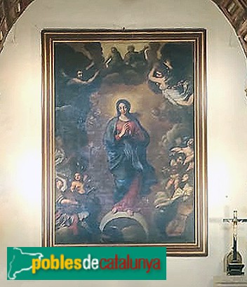 Riudecols - Les Voltes. Església de la Concepció de la Mare de Déu. Quadre de la Puríssima Riudecols - Les Voltes. Església de la Concepció de la Mare de Déu. Quadre de la Puríssima