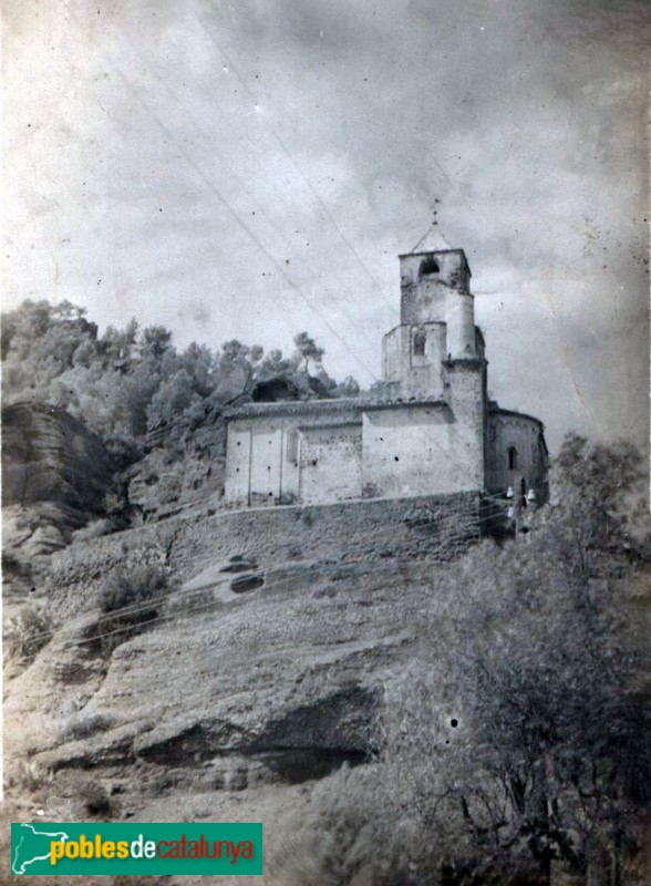 Cervelló - Església de Santa Maria. Fotografia antiga