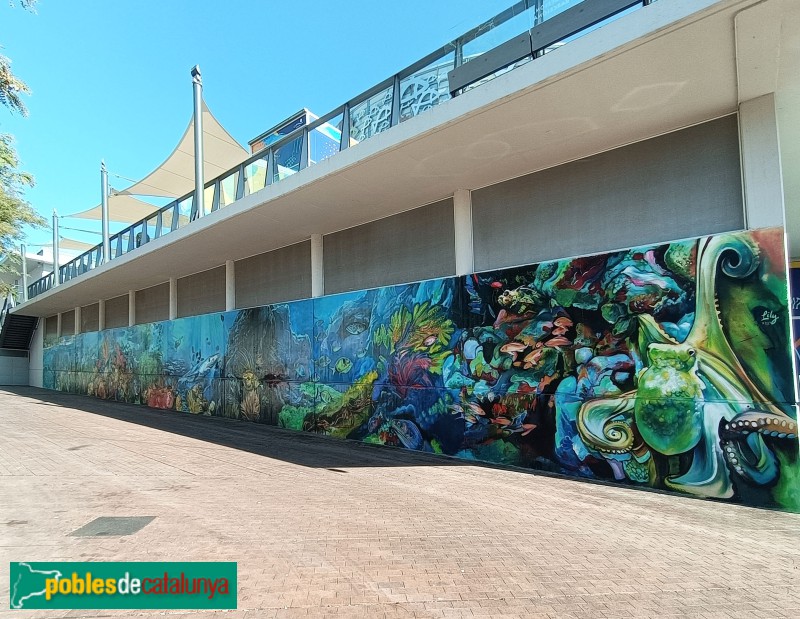 Barcelona - Mural de l'Aquarium (Foto: Anna Corcoll, 2025) Barcelona - Mural de l'Aquarium
