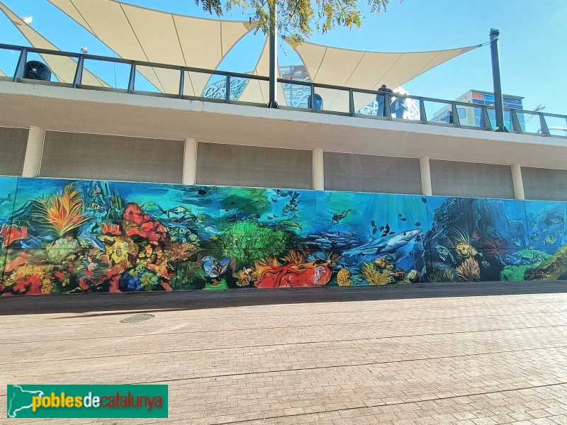 Barcelona - Mural de l'Aquarium (Foto: Anna Corcoll, 2025) Barcelona - Mural de l'Aquarium