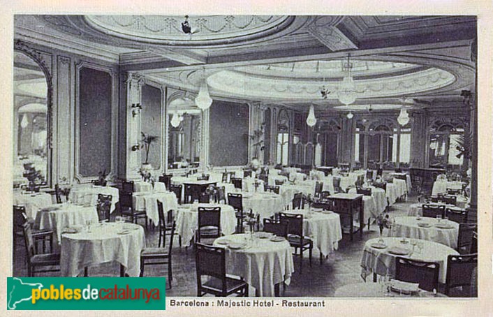 Barcelona - Hotel Majestic. Postal antiga Barcelona - Hotel Majestic. Postal antiga