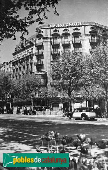 Barcelona - Hotel Majestic. Postal antiga Barcelona - Hotel Majestic. Postal antiga