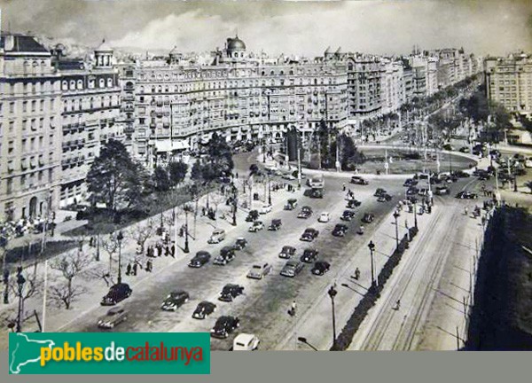 Barcelona - Plaça Francesc Macià. Postal antiga