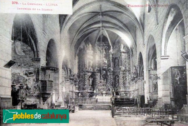 Llívia - Església de la Mare de Déu dels Àngels. Postal antiga Llívia - Església de la Mare de Déu dels Àngels. Postal antiga