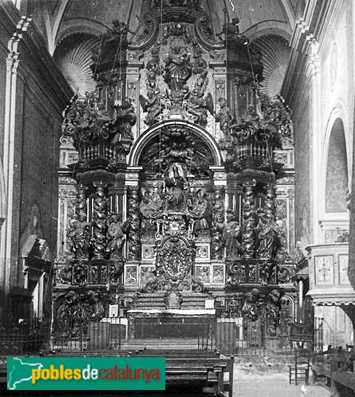 Riudecols - Església de Sant Pere. Retaule major (destruït)