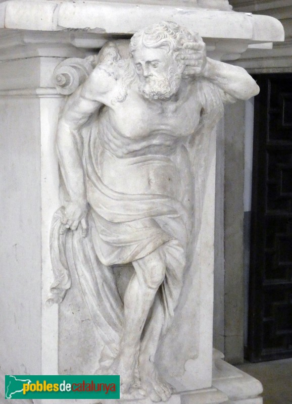 La Selva del Camp - Església de Sant Andreu. Atlant del retaule antic (Foto: Albert Esteves, 2025) La Selva del Camp - Església de Sant Andreu. Atlant del retaule antic