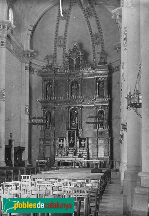 Sant Andreu de Llavaneres - Església de Sant Andreu. Retaule major (Foto: <i>Josep Salvany -Fons Salvany, Biblioteca de Catalunya-</i>, 1916) Sant Andreu de Llavaneres - Església de Sant Andreu. Retaule major