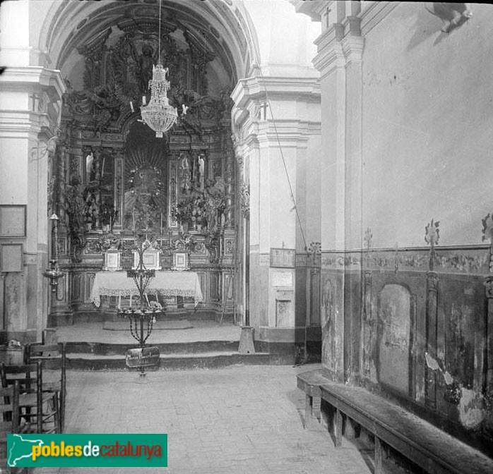 La Selva del Camp- Ermita de Paretdelgada. Capella de la Verge (Foto: <i>Francesc Blasi -Arxiu Fotogràfic Centre Excursionista de Catalunya-</i>, 1933) La Selva del Camp- Ermita de Paretdelgada. Capella de la Verge