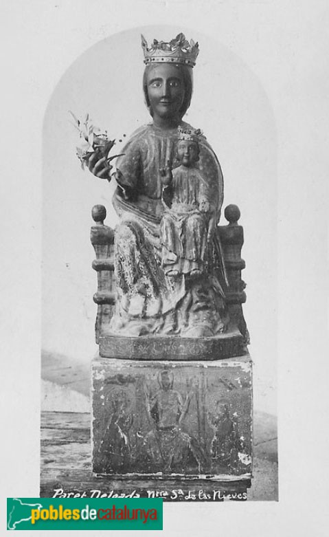 La Selva del Camp - Marededeu de les Neus de Paretdelgada (destruïda). Postal antiga La Selva del Camp - Marededeu de les Neus de Paretdelgada (destruïda). Postal antiga