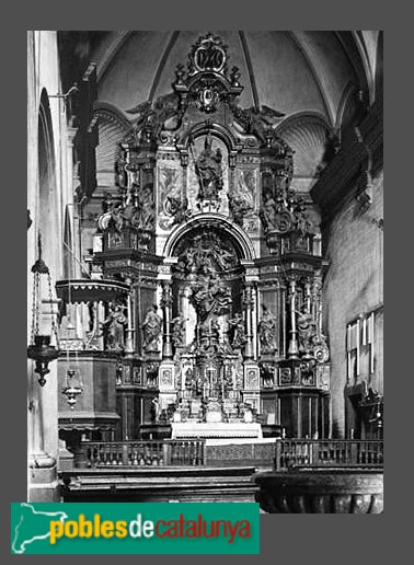 Vilaplana - Església de Santa Maria. Retaule barroc (destruït)
