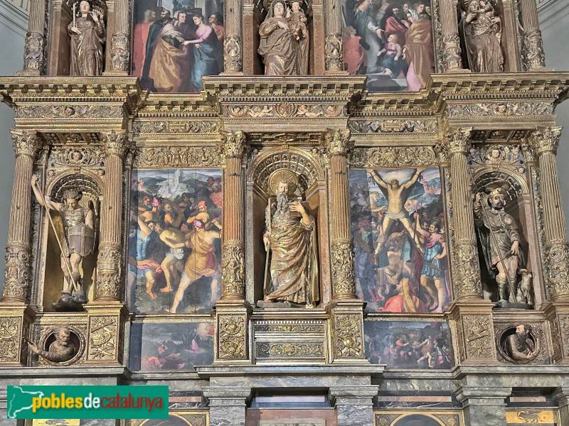 Sant Andreu de Llavaneres - Església de Sant Andreu. Retaule major (Foto: Albert Esteves, 2025) Sant Andreu de Llavaneres - Església de Sant Andreu. Retaule major