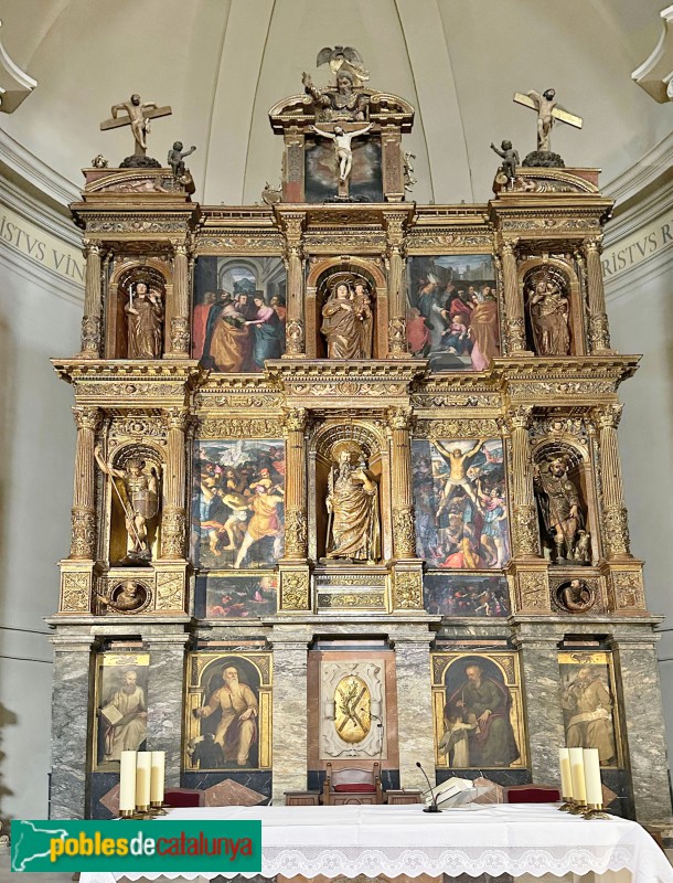 Sant Andreu de Llavaneres - Església de Sant Andreu. Retaule major (Foto: Albert Esteves, 2025) Sant Andreu de Llavaneres - Església de Sant Andreu. Retaule major