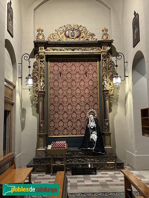 Sant Andreu de Llavaneres - Església de Sant Andreu. Altar del Sant Crist processional