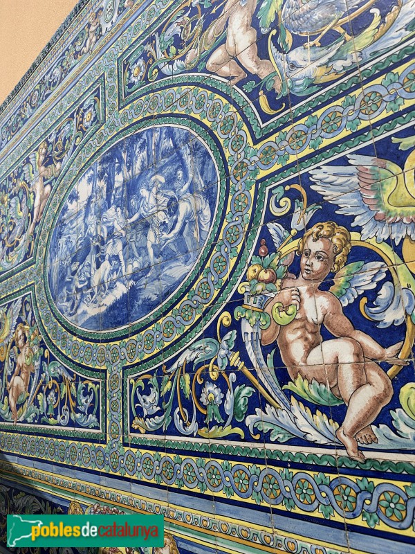 Sant Vicenç de Montalt - Casa Sans. Plafó amb el mite de Melèagre