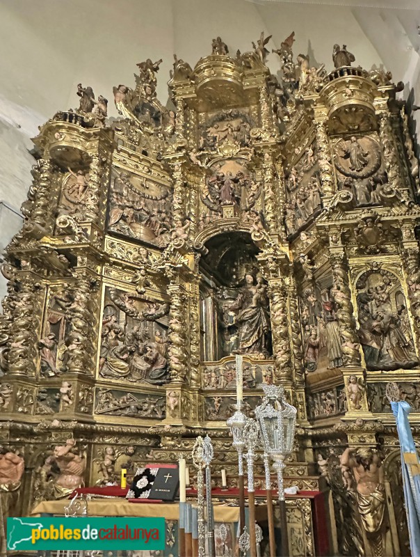 Mataró - Basílica de Santa Maria - Retaule del Roser (Foto: Albert Esteves, 2025) Mataró - Basílica de Santa Maria - Retaule del Roser