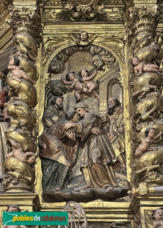 Mataró - Basílica de Santa Maria - Retaule del Roser (Foto: Albert Esteves, 2025) Mataró - Basílica de Santa Maria - Retaule del Roser