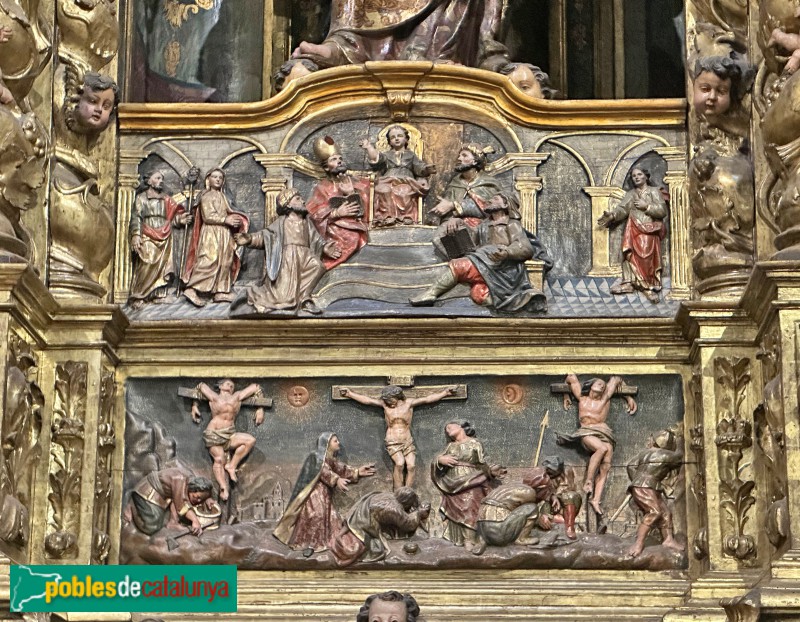 Mataró - Basílica de Santa Maria - Retaule del Roser (Foto: Albert Esteves, 2025) Mataró - Basílica de Santa Maria - Retaule del Roser