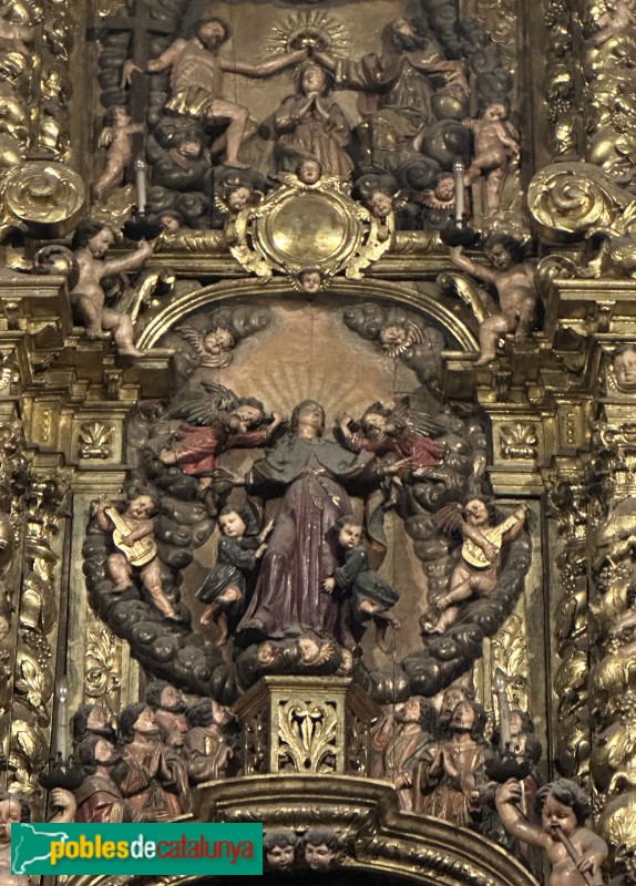 Mataró - Basílica de Santa Maria - Retaule del Roser (Foto: Albert Esteves, 2025) Mataró - Basílica de Santa Maria - Retaule del Roser