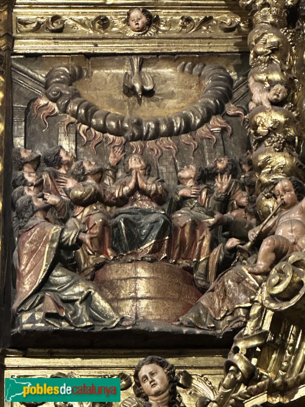 Mataró - Basílica de Santa Maria - Retaule del Roser (Foto: Albert Esteves, 2025) Mataró - Basílica de Santa Maria - Retaule del Roser