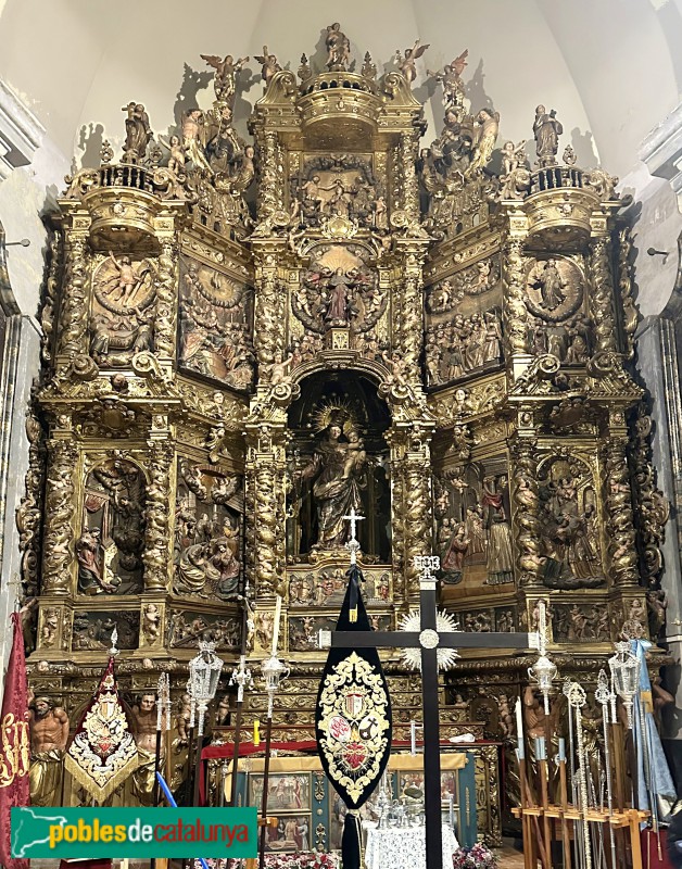 Mataró - Basílica de Santa Maria - Retaule del Roser (Foto: Albert Esteves, 2025) Mataró - Basílica de Santa Maria - Retaule del Roser