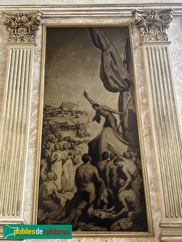 Mataró - Basílica de Santa Maria. Capella de les Santes. Pintura de Miquel Massot (Foto: Albert Esteves, 2025) Mataró - Basílica de Santa Maria. Capella de les Santes. Pintura de Miquel Massot